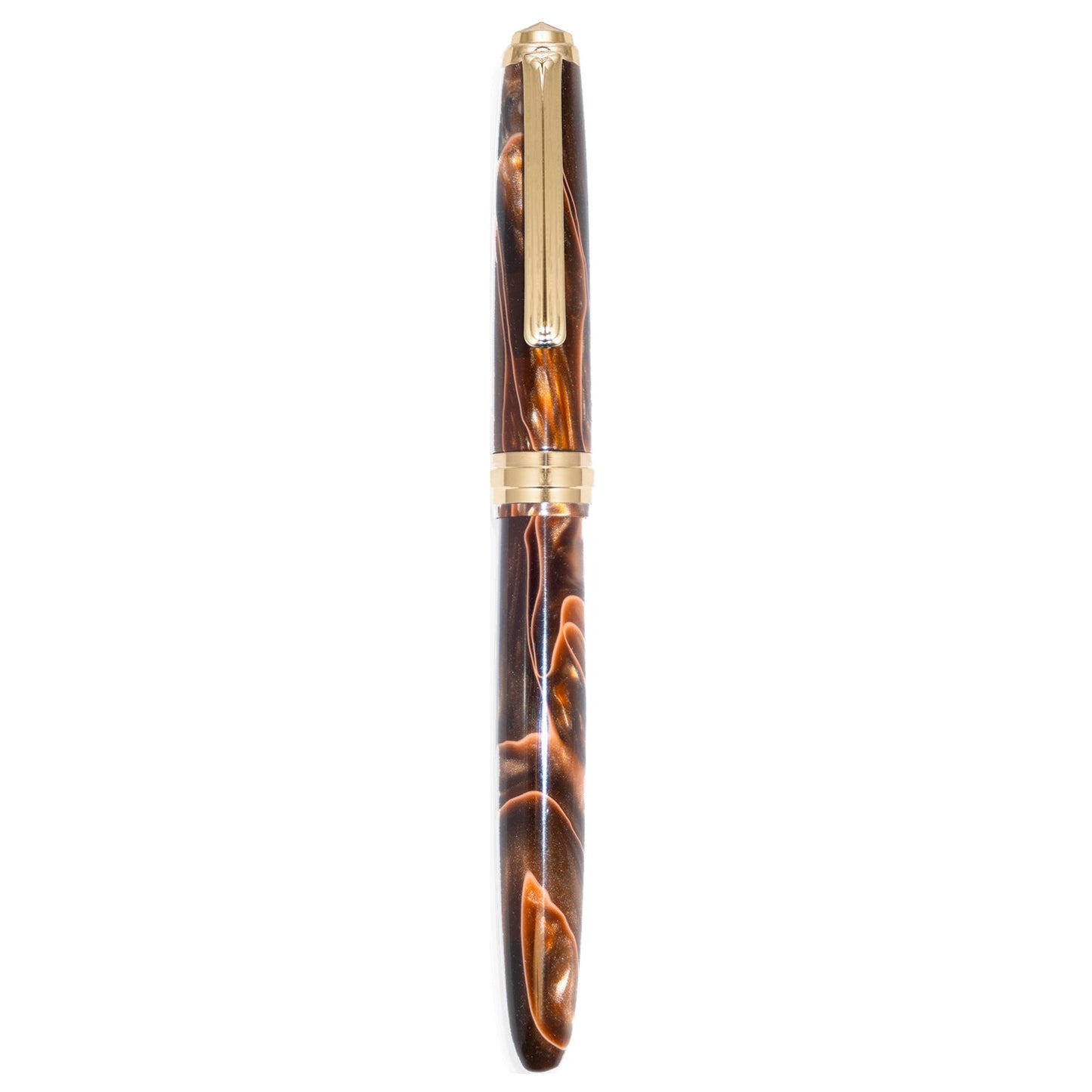 Click Falcon Acrylic Brown GT Fountain Pen CLK130060BR