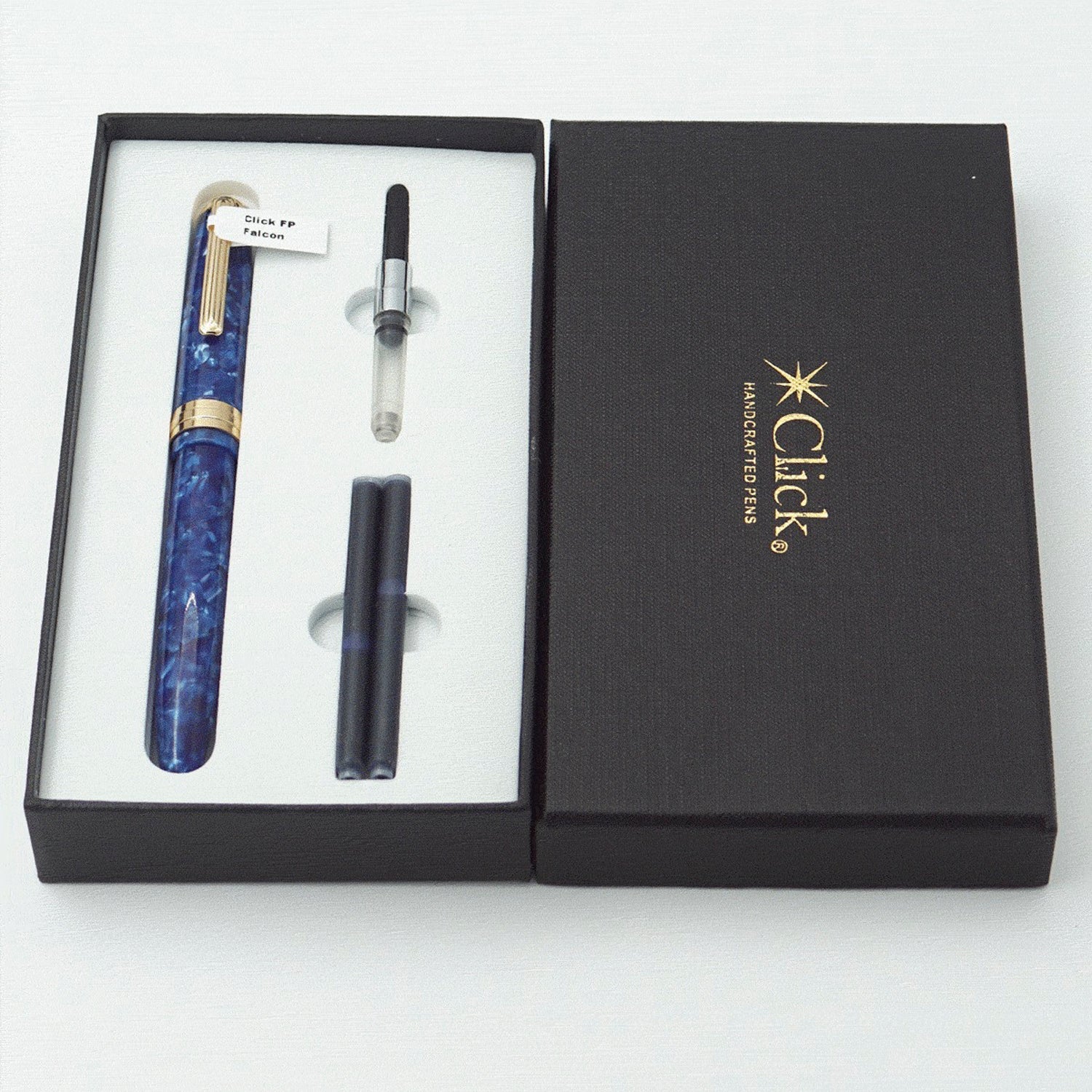 Click Falcon Acrylic Blue Batic GT Fountain Pen CLK130013BUB
