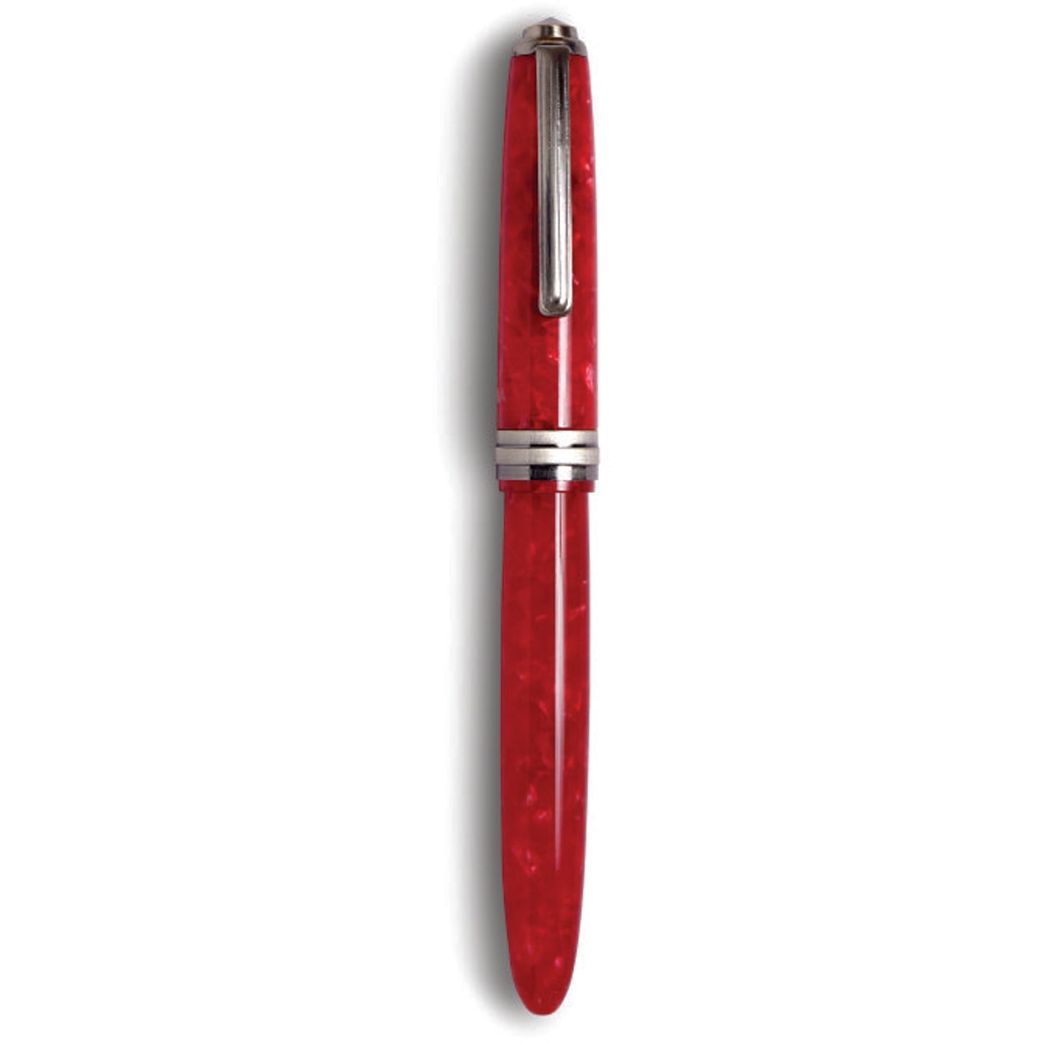 Click Falcon Acrylic Coral Red CT Fountain Pen CLK130013CR