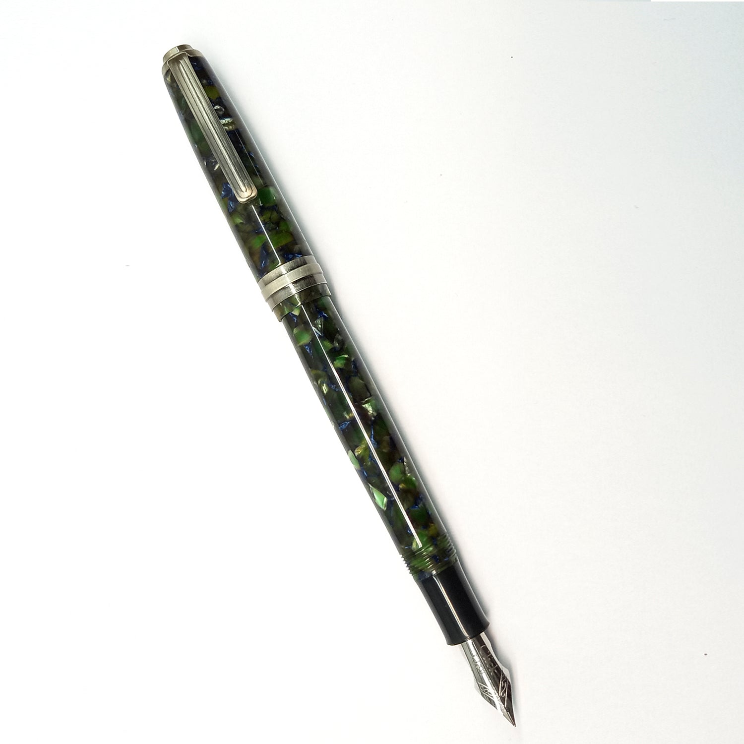 Click Falcon Acrylic Jade Green CT Fountain Pen CLK130013JG