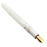 Click Falcon Acrylic Polar White GT Fountain Pen CLK130013PW