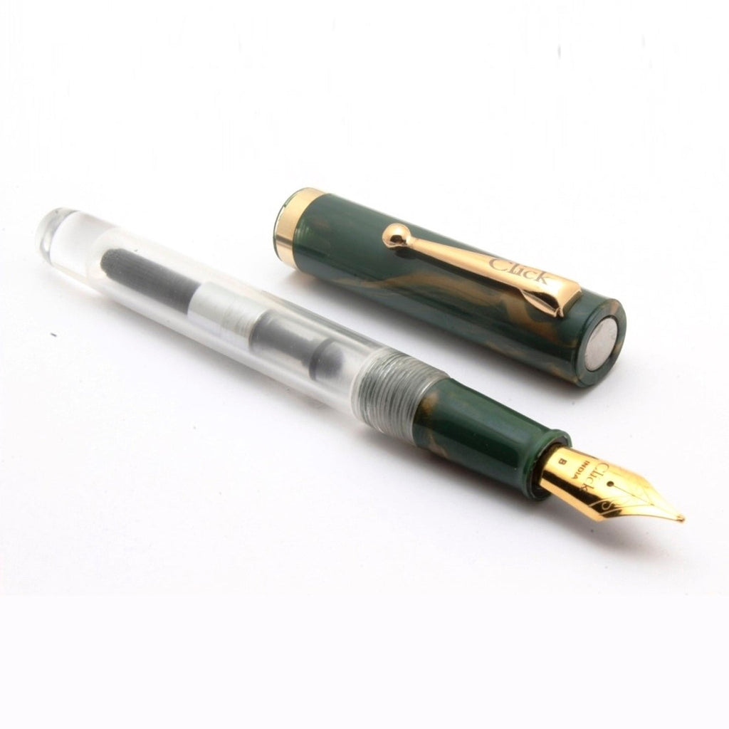 Click Orion HT Green Marble GT Fountain Pen CLK1600HTGM
