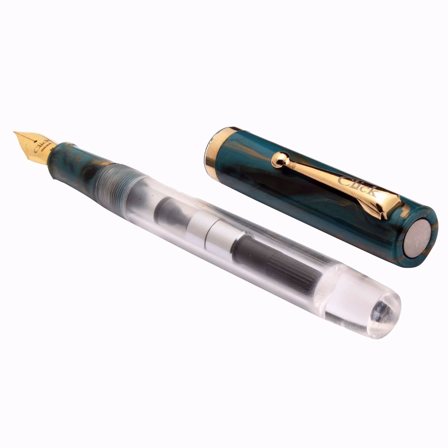 Click Orion HT Peacock Blue Marble GT Fountain Pen CLK1600HTPBUM