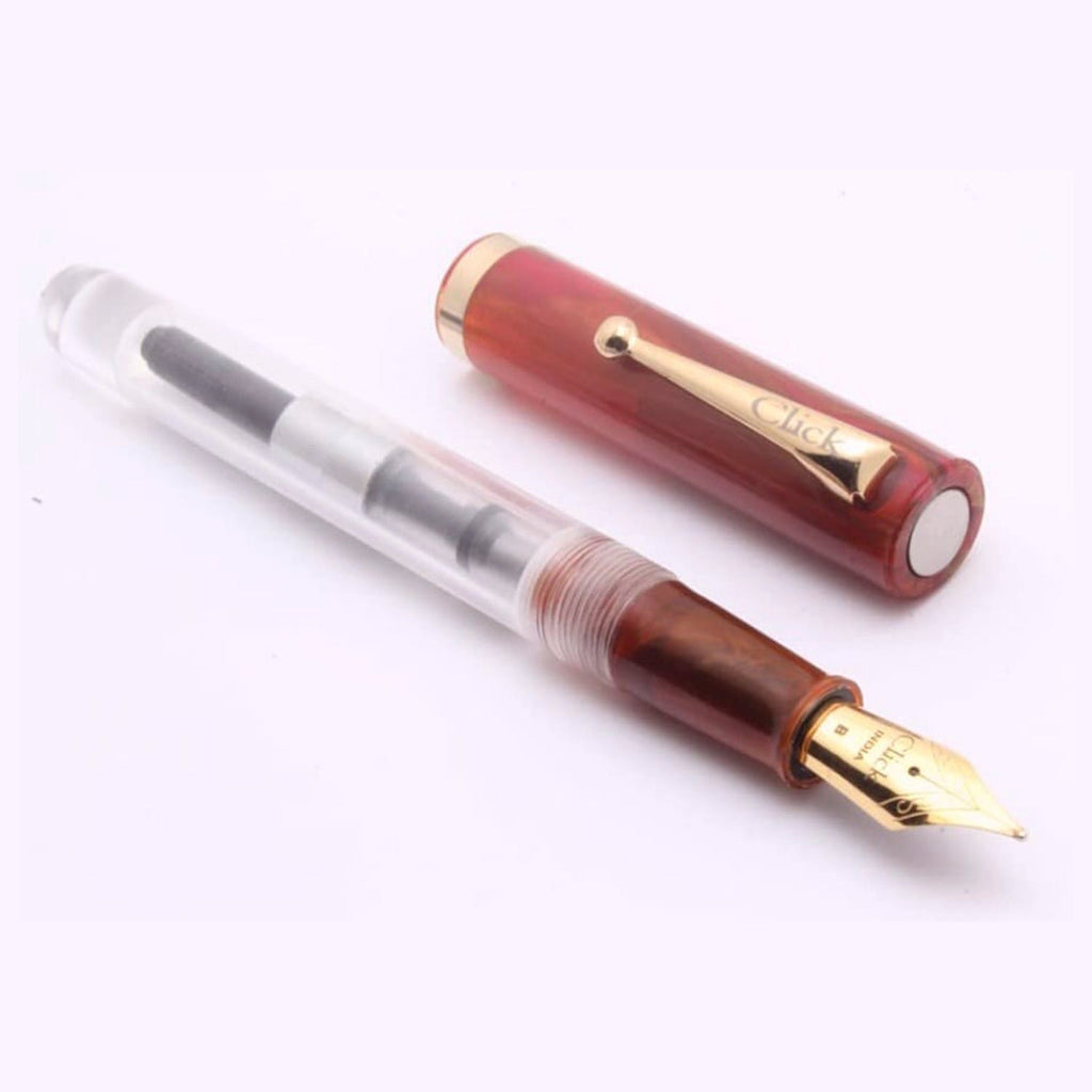 Click Orion HT Red Marble GT Fountain Pen CLK1600HTRM