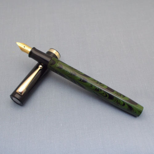 Click Orion Ebonite Oliver Green/Black GT Fountain Pen CLK1605HEOGBK