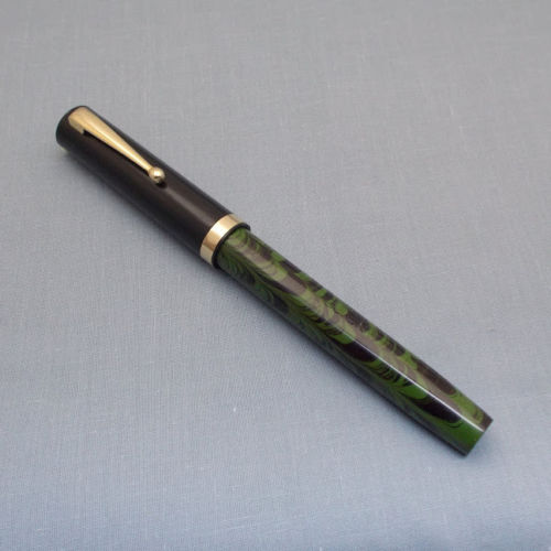 Click Orion Ebonite Oliver Green/Black GT Fountain Pen CLK1605HEOGBK