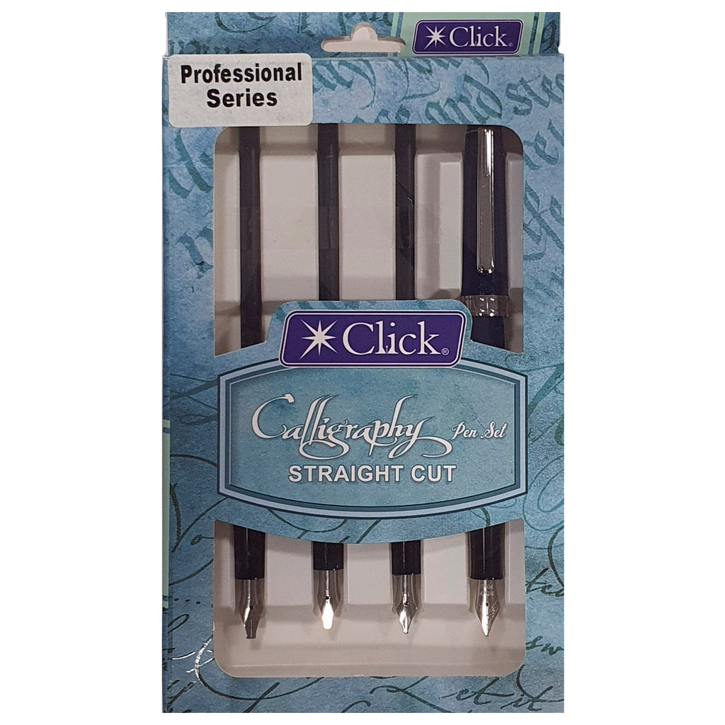Click Professional Dark Blue Straight Cut Calligraphy Pen Set CLKPS1201BU