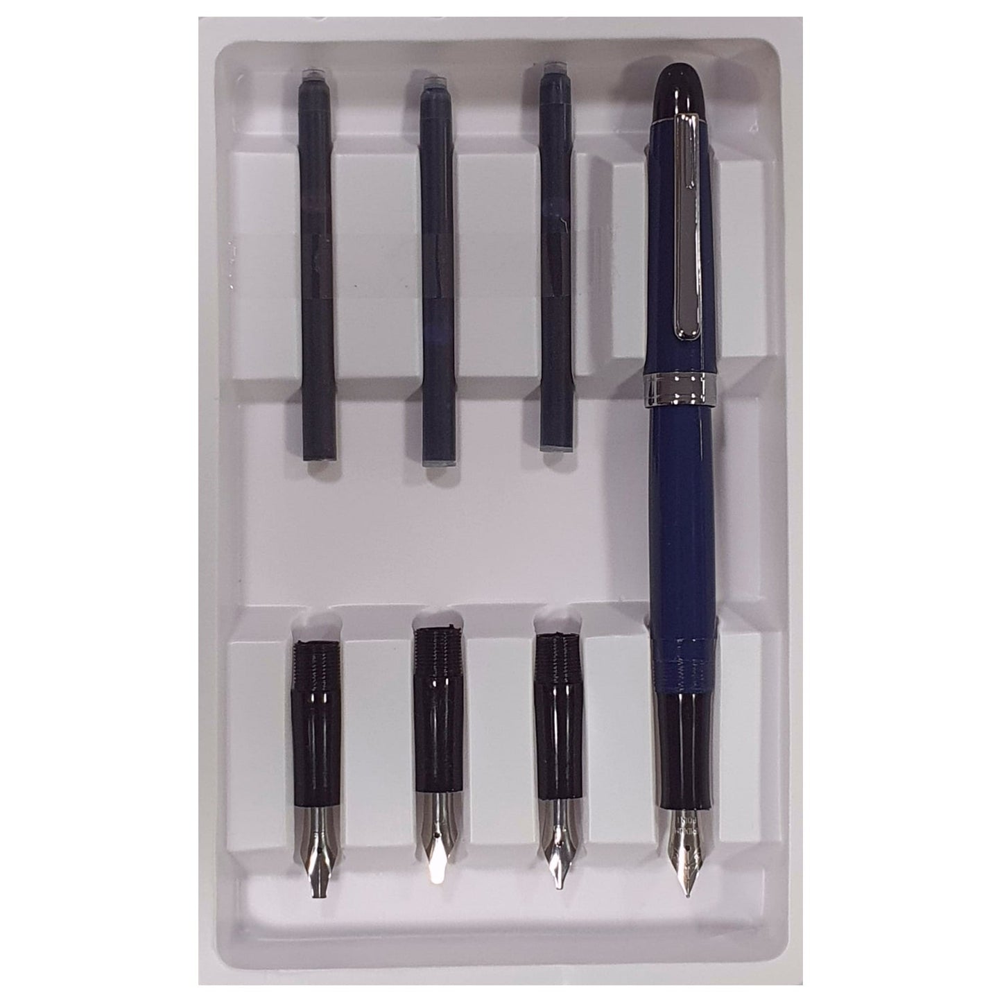 Click Professional Dark Blue Straight Cut Calligraphy Pen Set CLKPS1201BU