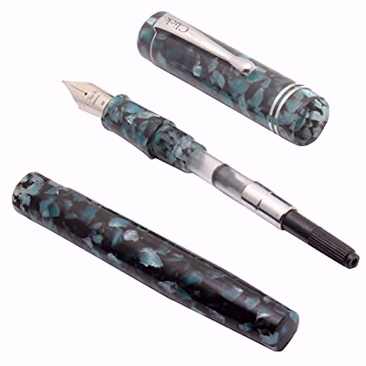 Click Renaissance Glacier Blue CT Fountain Pen CLK1400GBU