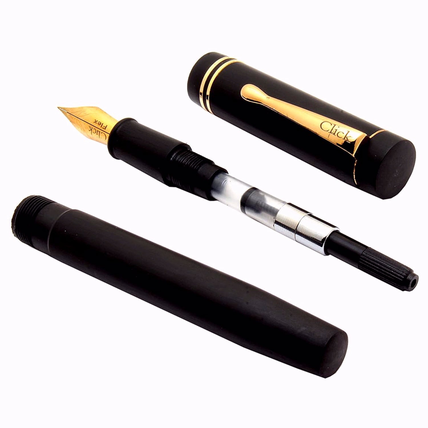 Click Renaissance Ebonite Carbon Black GT Fountain Pen CLK1400EBKG