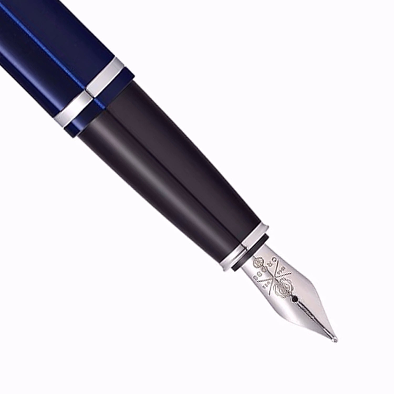 Cross Calais Chrome Blue Lacquer CT Fountain Pen