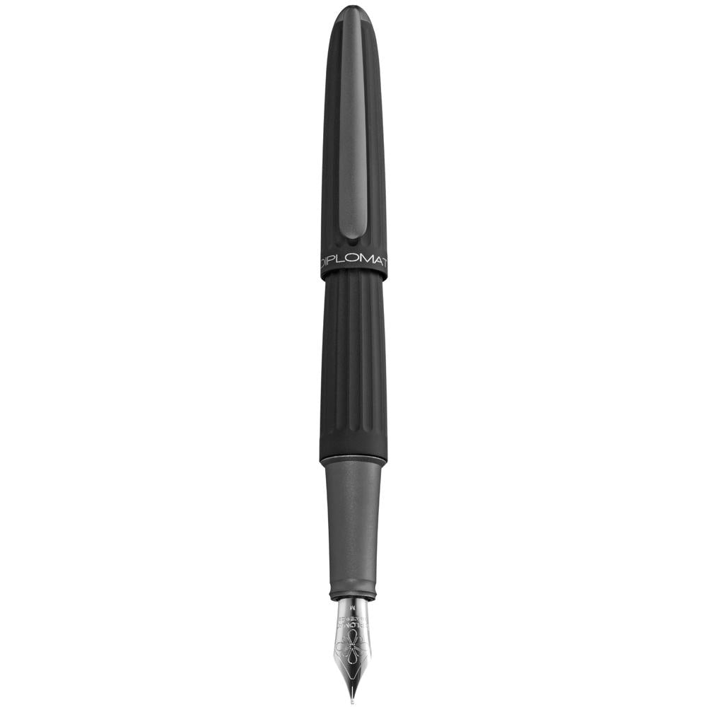 Diplomat Aero Black Fountain Pen is shaped like the airship named Zeppelin of the 1900's