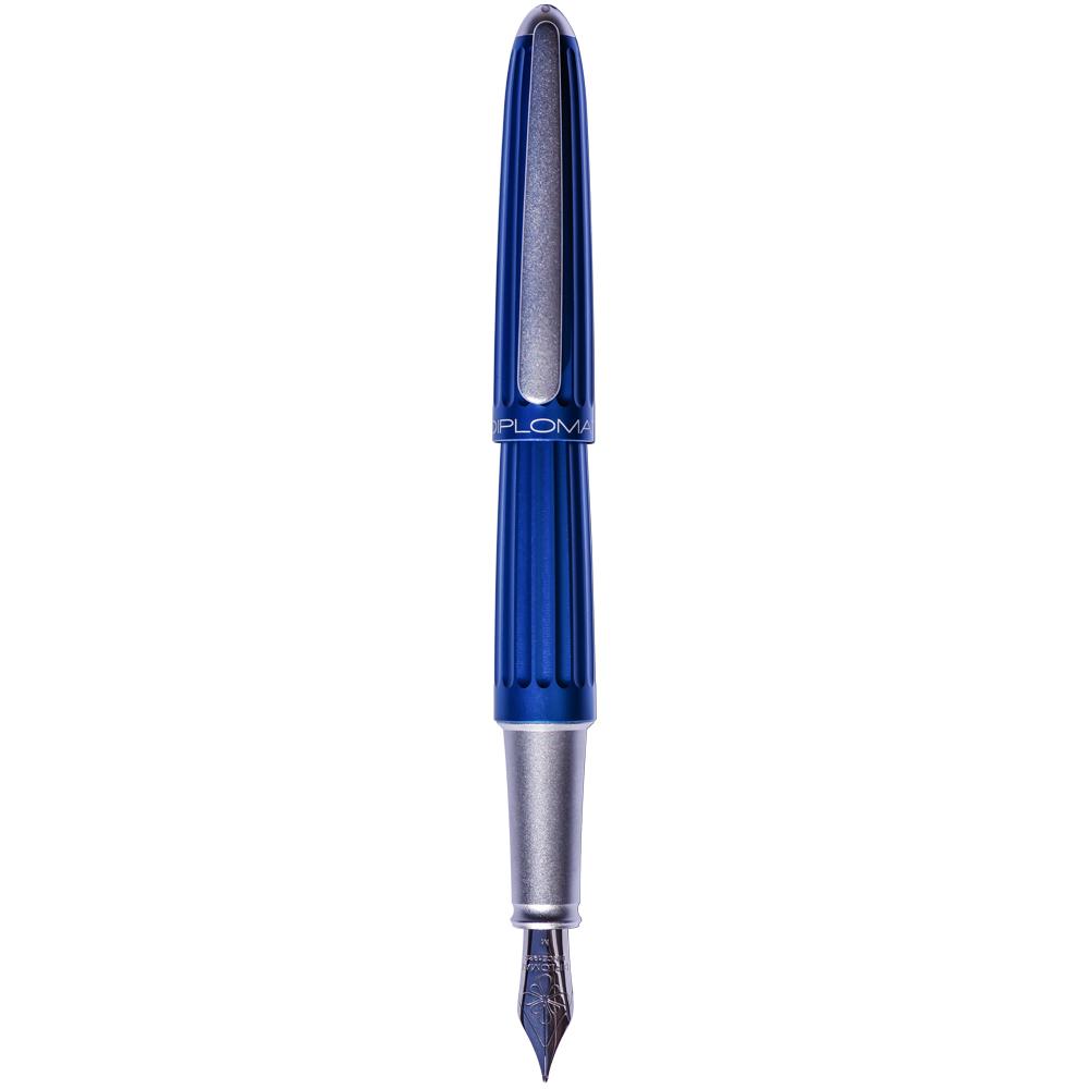 Diplomat Aero Blue Fountain Pen is shaped like the airship named Zeppelin of the 1900's