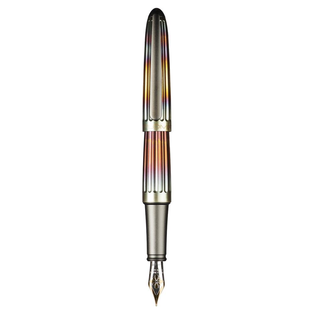 Diplomat Aero Flame 14K Gold Fountain Pen is shaped like the airship named Zeppelin of the 1900's designed with flame