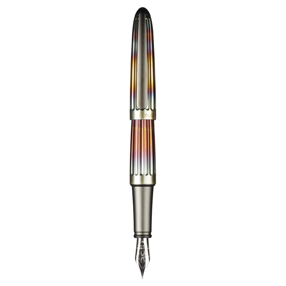 Diplomat Aero Flame Fountain Pen is shaped like the airship named Zeppelin of the 1900's designed with flame