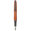 Diplomat Aero Orange 14K Gold Fountain Pen is shaped like the airship named Zeppelin of the 1900's