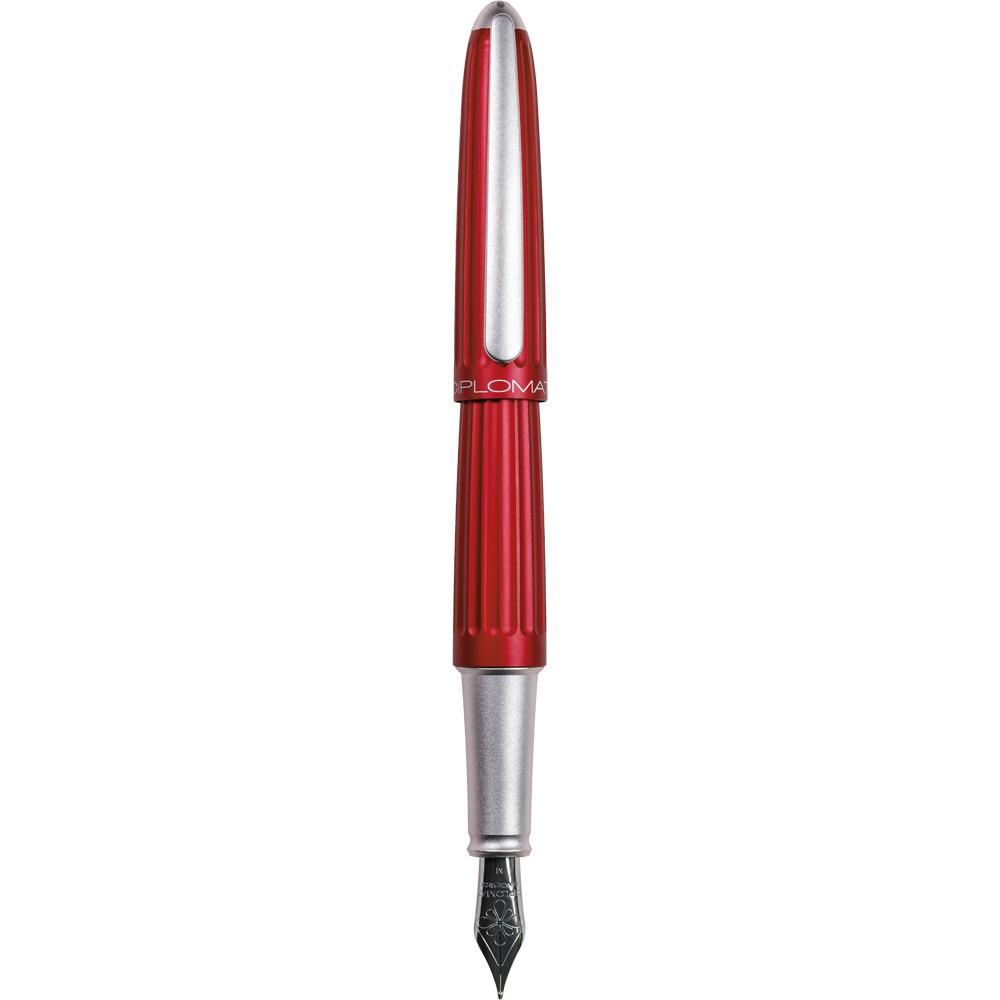 Diplomat Aero Red Fountain Pen is shaped like the airship named Zeppelin of the 1900's
