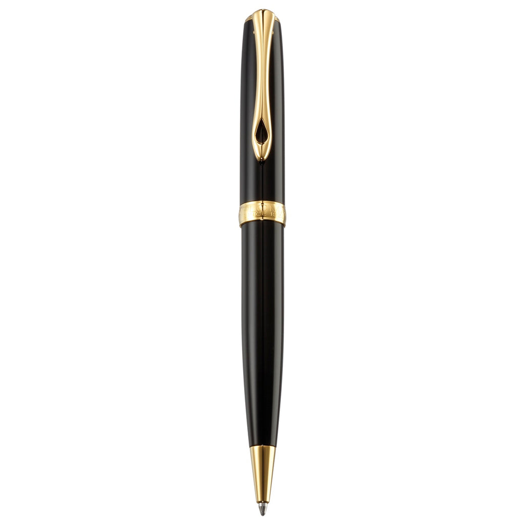 Diplomat Excellence A2 Black Lacquer Gold easyFLOW Ball Pen D40203040