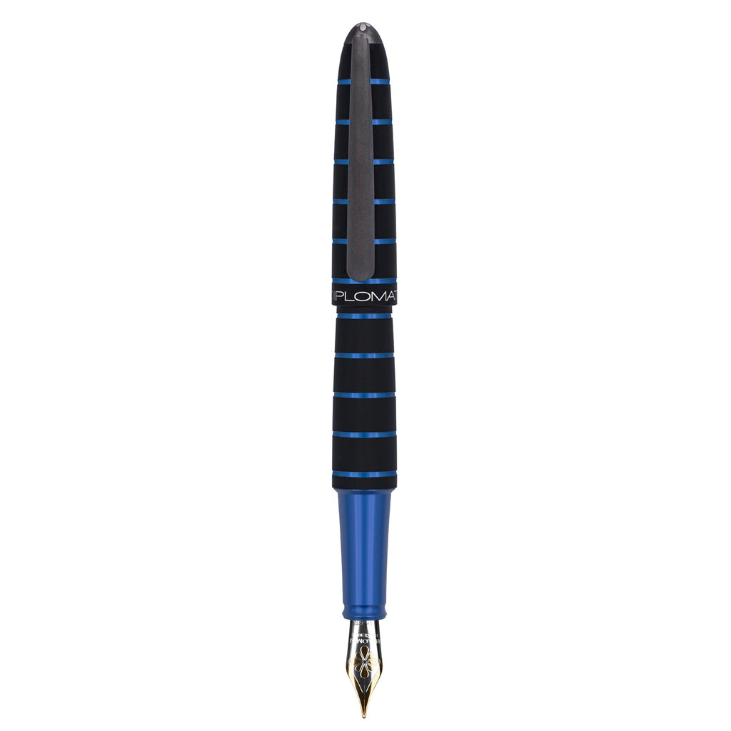 Diplomat Elox Black/Blue 14K Gold Fountain Pen