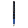 डिप्लोमैट एलॉक्स ब्लैक/ब्लू 14K गोल्ड फाउंटेन पेन
