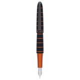Diplomat Elox Black/Orange Fountain Pen is shaped like the airship named Zeppelin of the 1900's