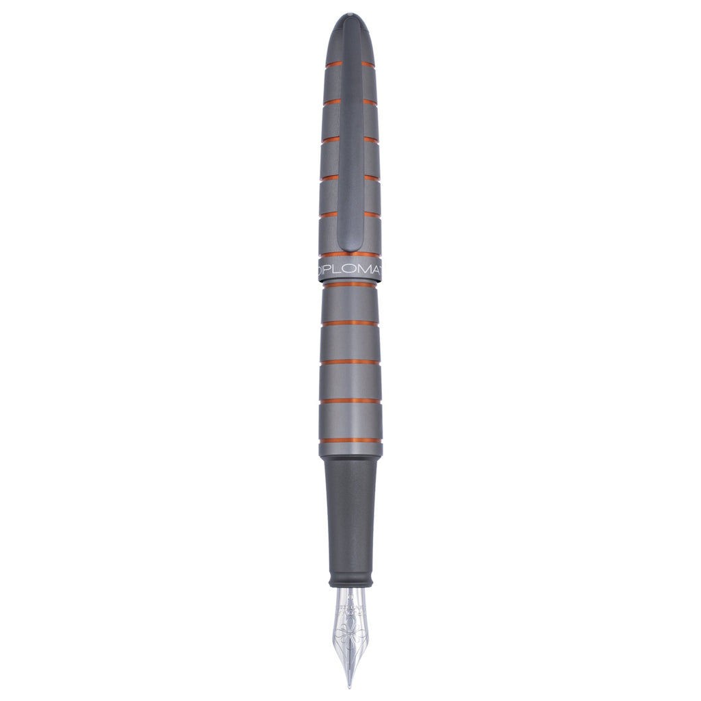 Diplomat Elox Ring Grey/Orange Fountain Pen