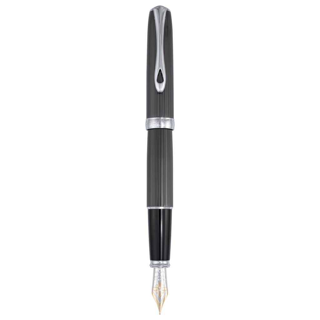 Diplomat Excellence A2 Guilloche Black CT 14CT Fountain Pen