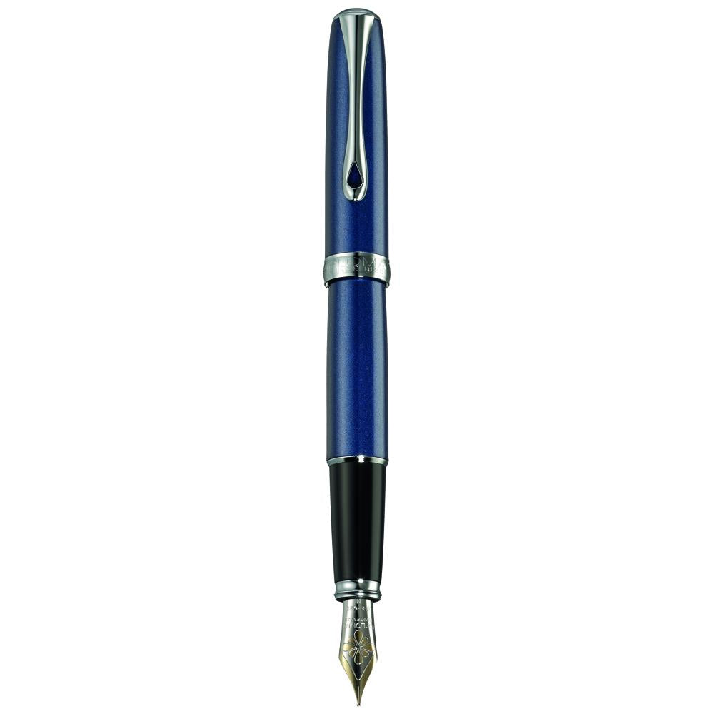 Diplomat Excellence A2 Midnight Blue/Chrome 14K Gold Fountain Pen
