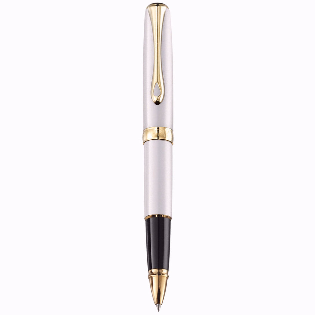 Diplomat Excellence A2 Pearl White Gold Roller Ball Pen D40219030