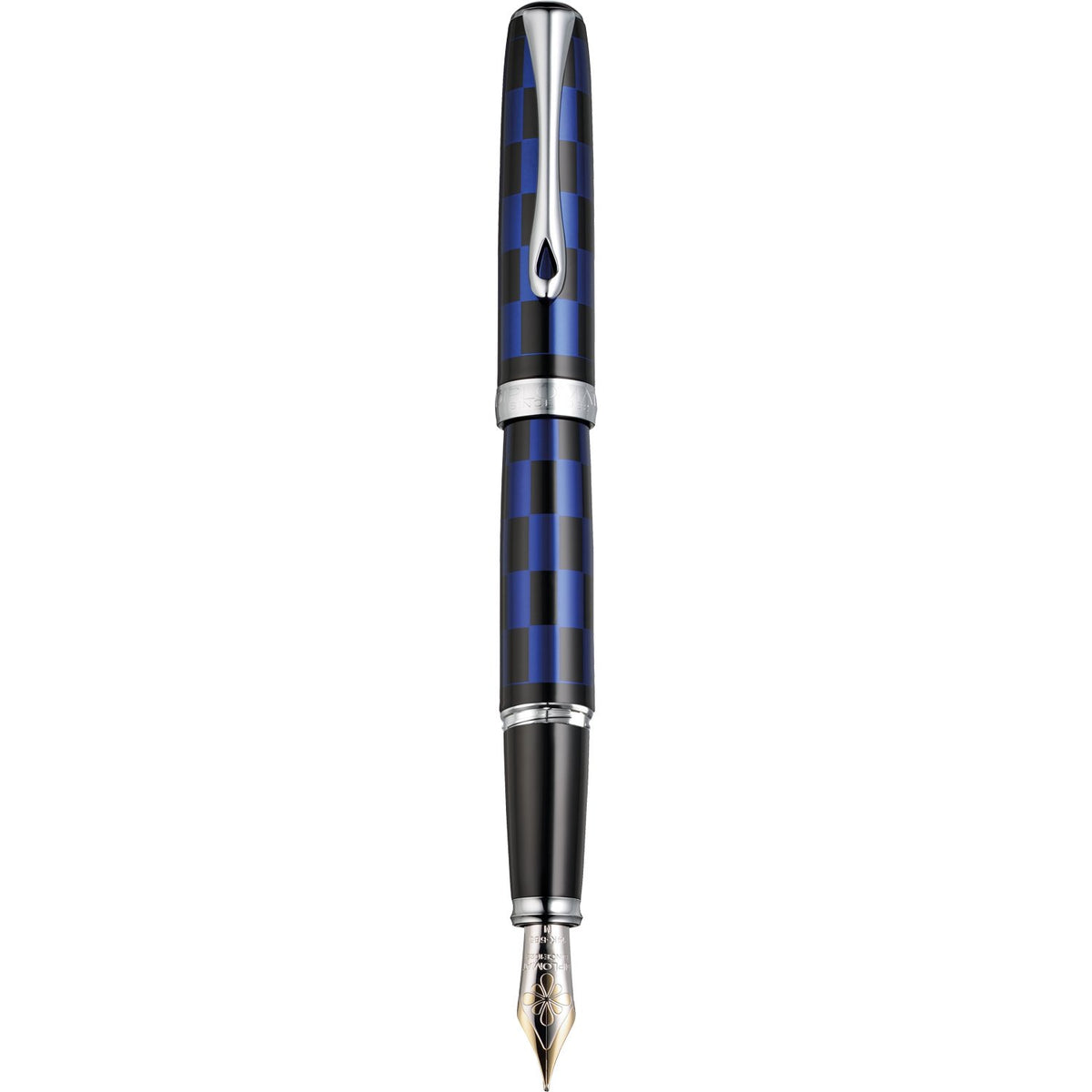 Diplomat Excellence A Plus Rome Black Blue 14K Gold Fountain Pen