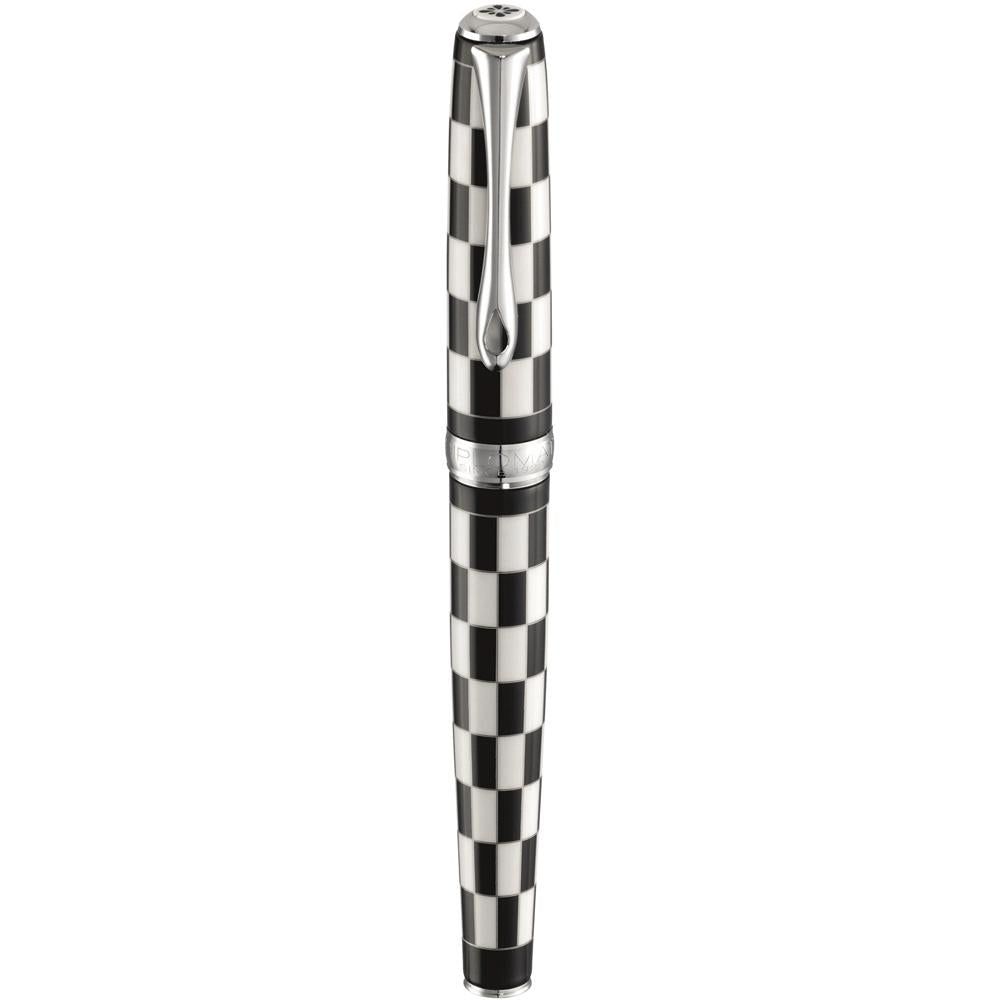 Diplomat Excellence A Plus Rome Black White 14K Gold Fountain Pen