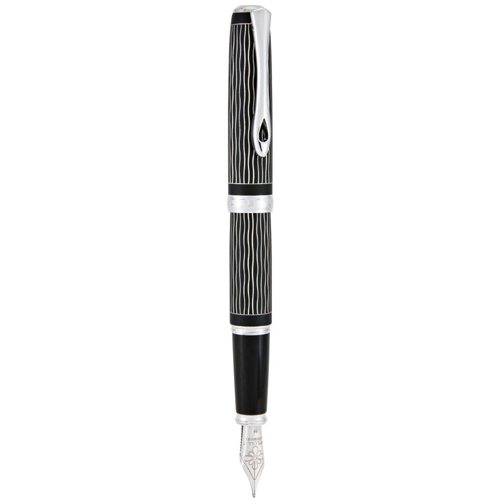 Diplomat Excellence A Plus Wave Guilloche Lapis Black Fountain Pen