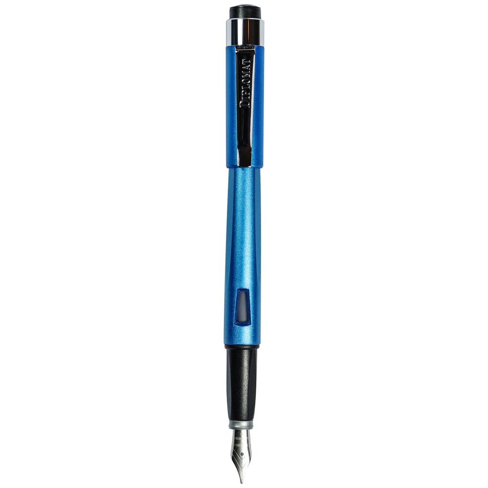 Diplomat Magnum Aegean Blue Fountain Penmade in resin with stainless steel nib and a ink window
