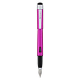 Diplomat Magnum Hot Pink Fountain Pen made in resin with stainless steel nib and a ink window