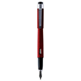 Diplomat Magnum Soft Touch Red Fountain Penmade in resin with stainless steel nib and a ink window