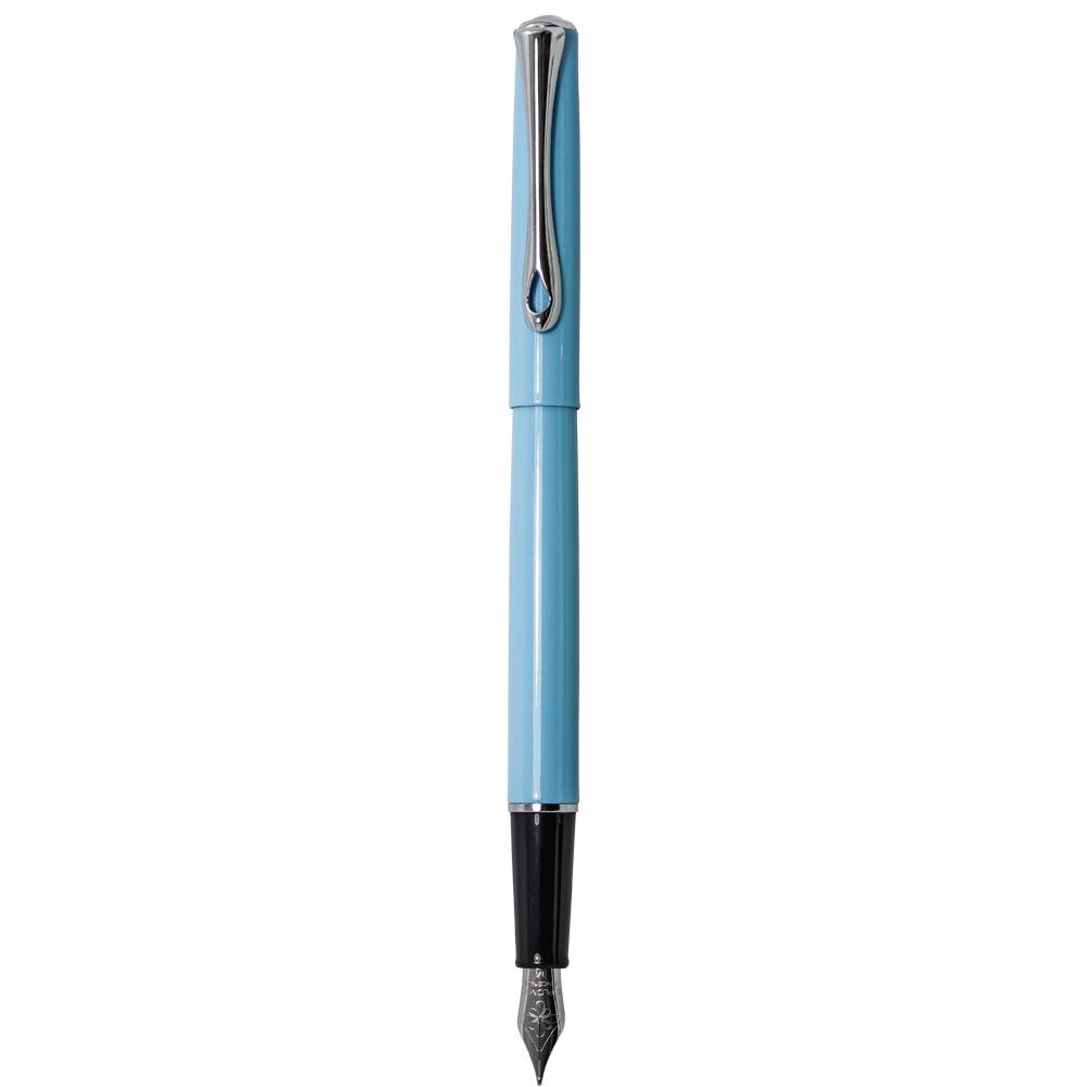Diplomat Traveller Lumi Light Blue Fountain Pen everyday use sleek and slim pen