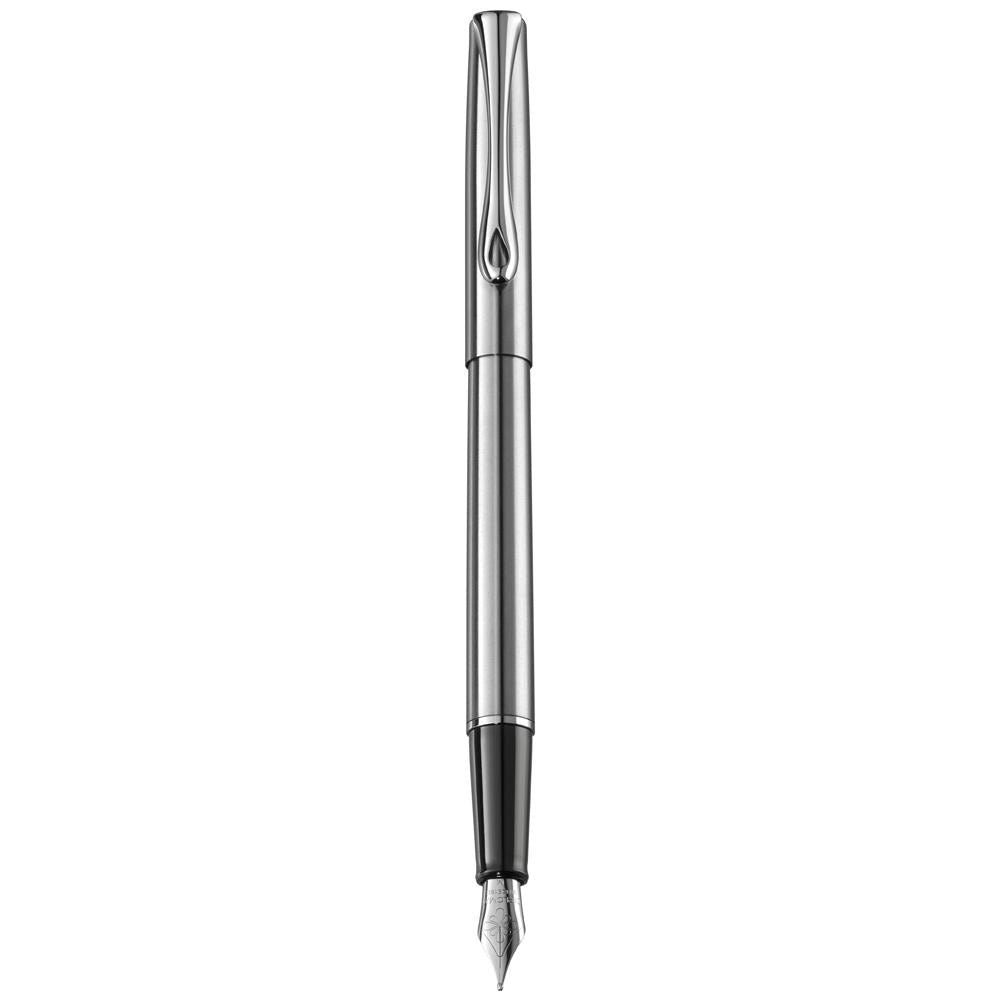Diplomat Traveller Stainless Steel Fountain Pen everyday use sleek and slim pen