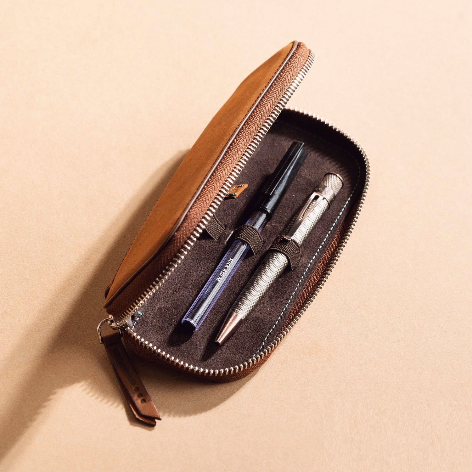 Endless Companion Two Pen Case (Brown) ESCPBR2P