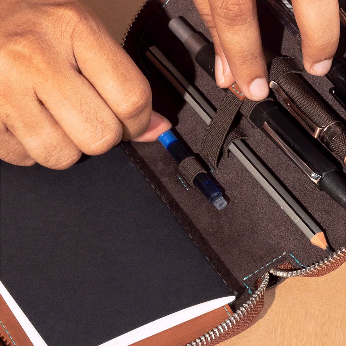 Endless Companion Five Pen Case (Brown) ESCPBR5P