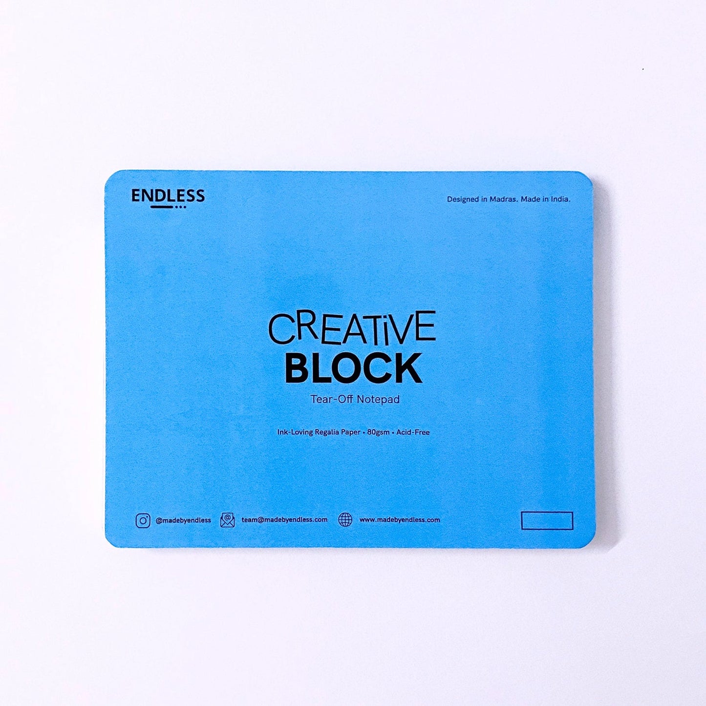 Endless Creative Block White Tear-Off Notepad (A5 - Blank) ESCB70A5B