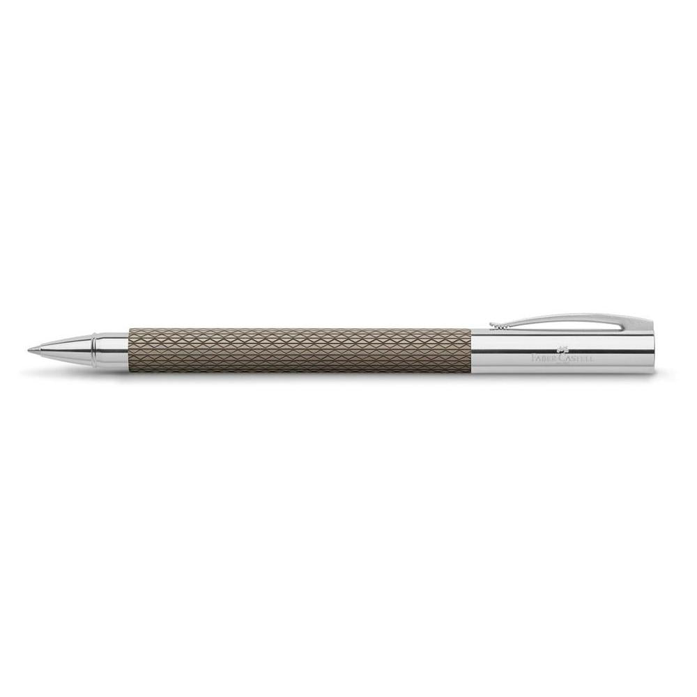 Faber-Castell Ambition OpArt Black Sand Roller Ball Pen 147056 with geometric print design