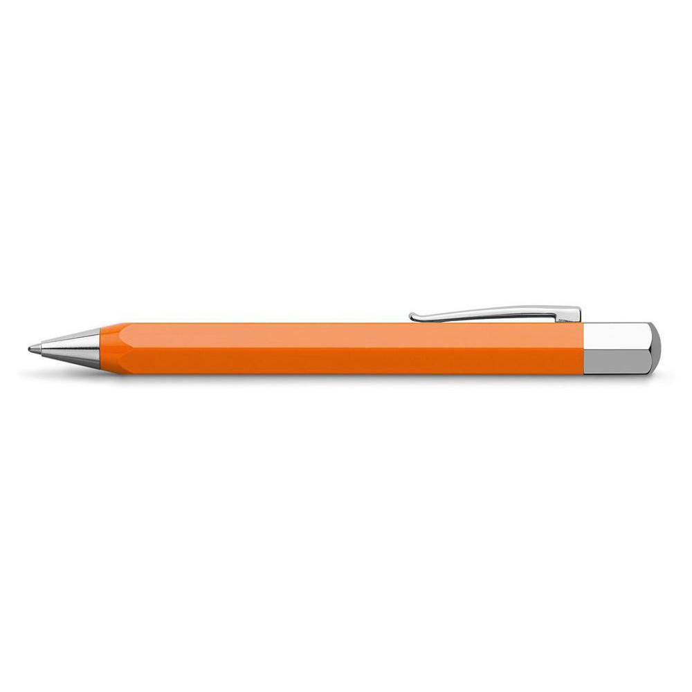 Faber-Castell Ondoro Precious Resin Orange Ball Pen 147502 with angled edges design