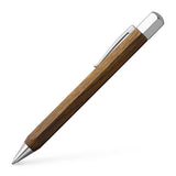 Faber-Castell Ondoro Smoked Oak Wood Ball Pen 147508 with angled edges design