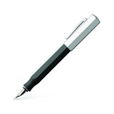 Faber-Castell Ondoro Precious Resin Black Fountain Pen with angled edges