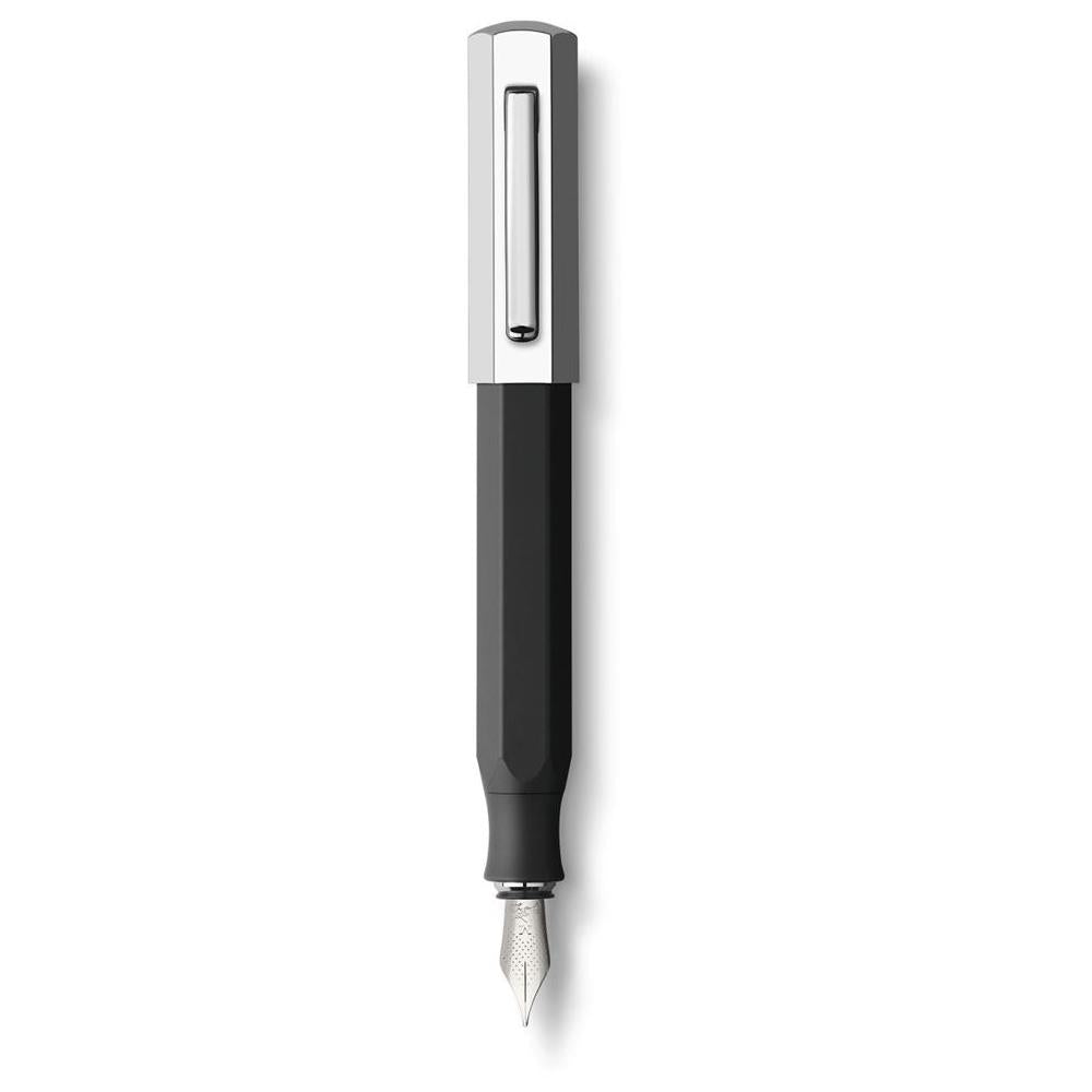 Faber-Castell Ondoro Graphite Black Fountain Pen with angled edges