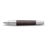 Faber-Castell Emotion Pearwood Black Roller Ball Pen 148225 cigar shaped pen with crome trims