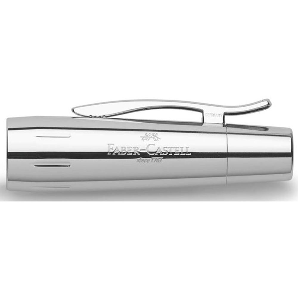 Faber-Castell Emotion Pearwood Black Roller Ball Pen 148225 cigar shaped pen with crome trims