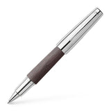 Faber-Castell Emotion Pearwood Black Roller Ball Pen 148225 cigar shaped pen with crome trims