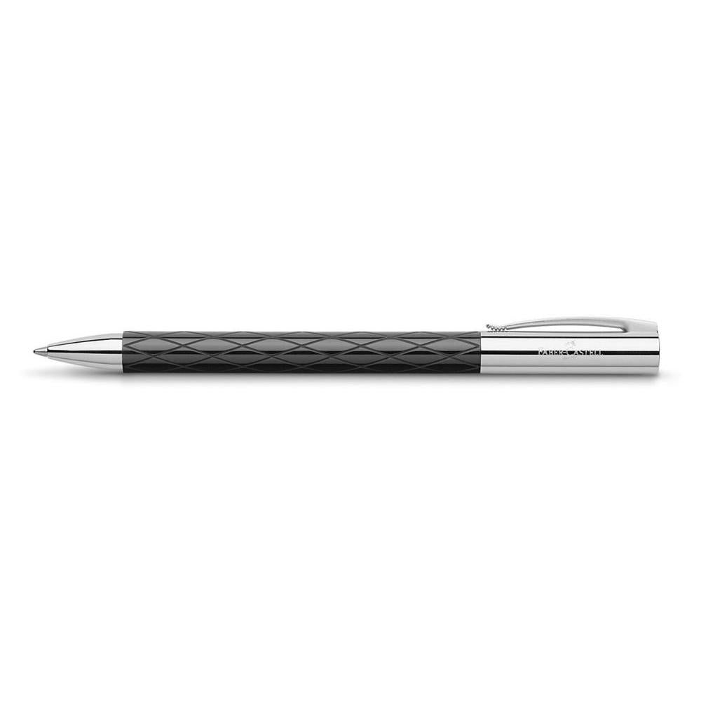 Faber-Castell Ambition Rhombus Black Ball Pen 148900 with geometric pattern