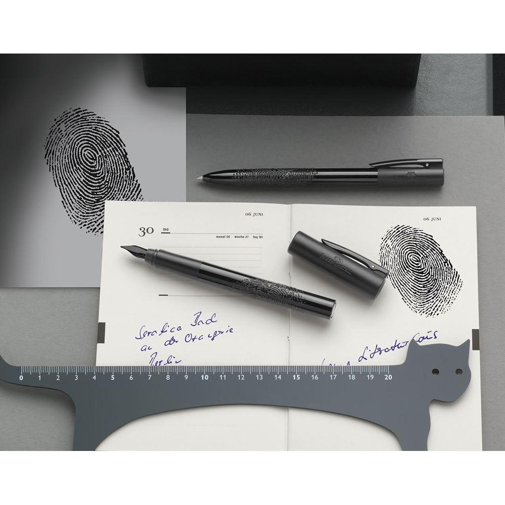 Faber-Castell WRITink Black Fountain Pen with thumb impression design on the barrel